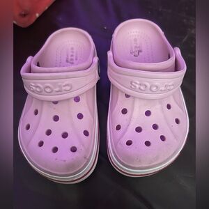 Crocs Children's Bayaband Clogs Water Shoes Slip On Pink Size 8 EUC